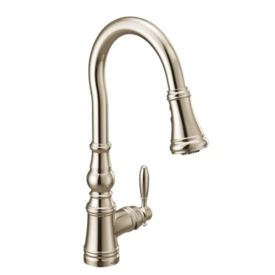 Moen Weymouth 1.5 GPM Single Hole Pull Down Kitchen Faucet with Duralast Cartridge and Reflex, PowerBoost, and Duralock Technologies