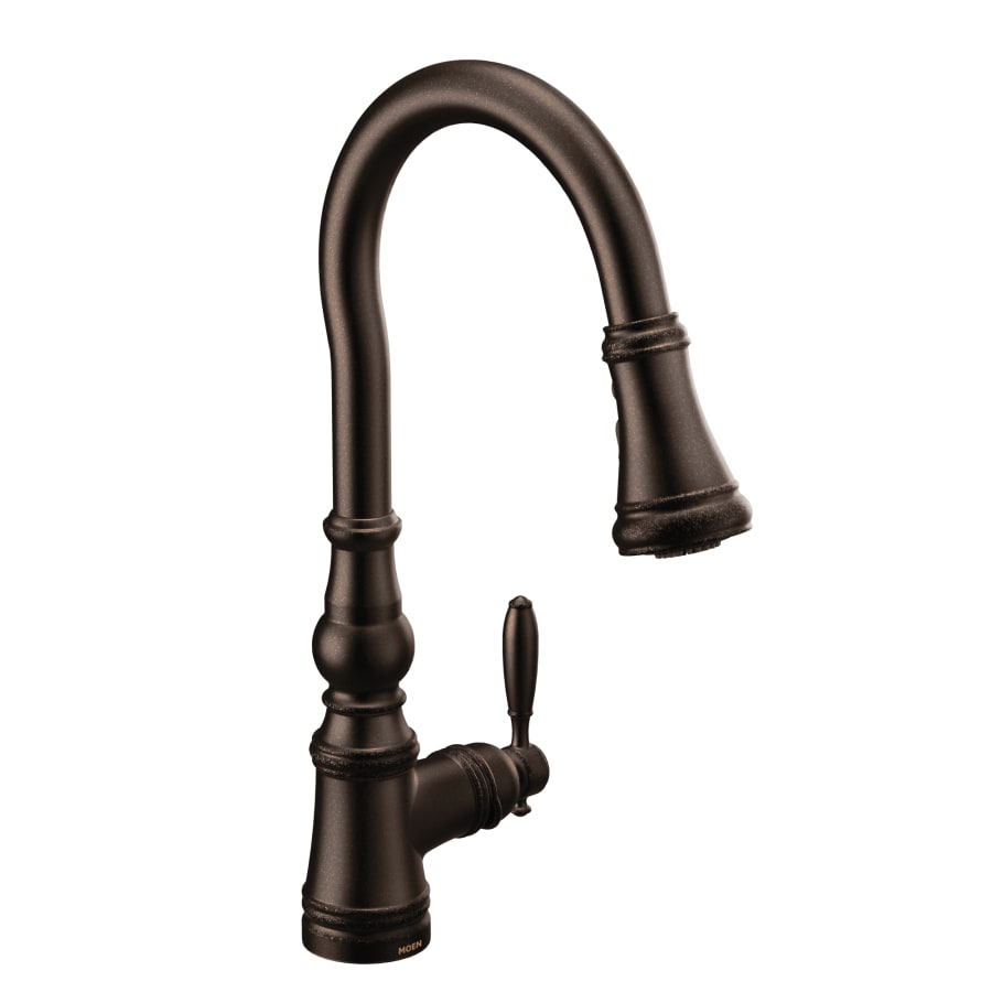 Moen Weymouth 1.5 GPM Single Hole Pull Down Kitchen Faucet with Duralast Cartridge and Reflex, PowerBoost, and Duralock Technologies