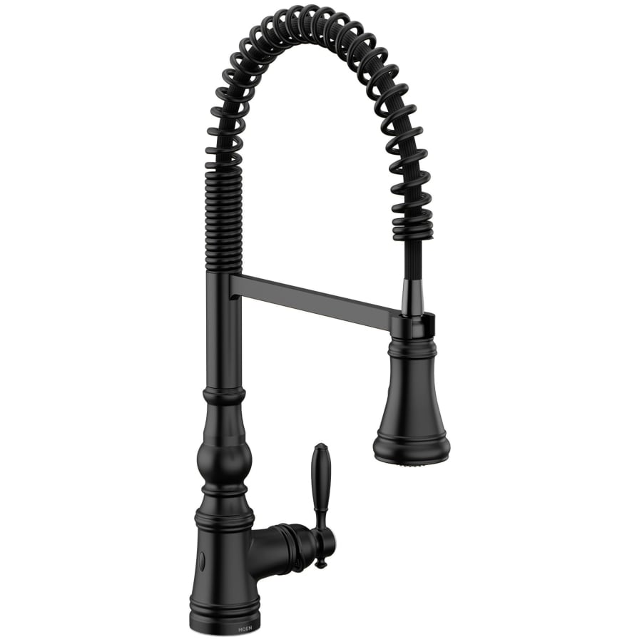 Moen Weymouth 1.5 GPM Single Hole Pre-Rinse Pull Down Kitchen Faucet with PowerClean, Reflex, Duralock, and MotionSense Wave Technologies