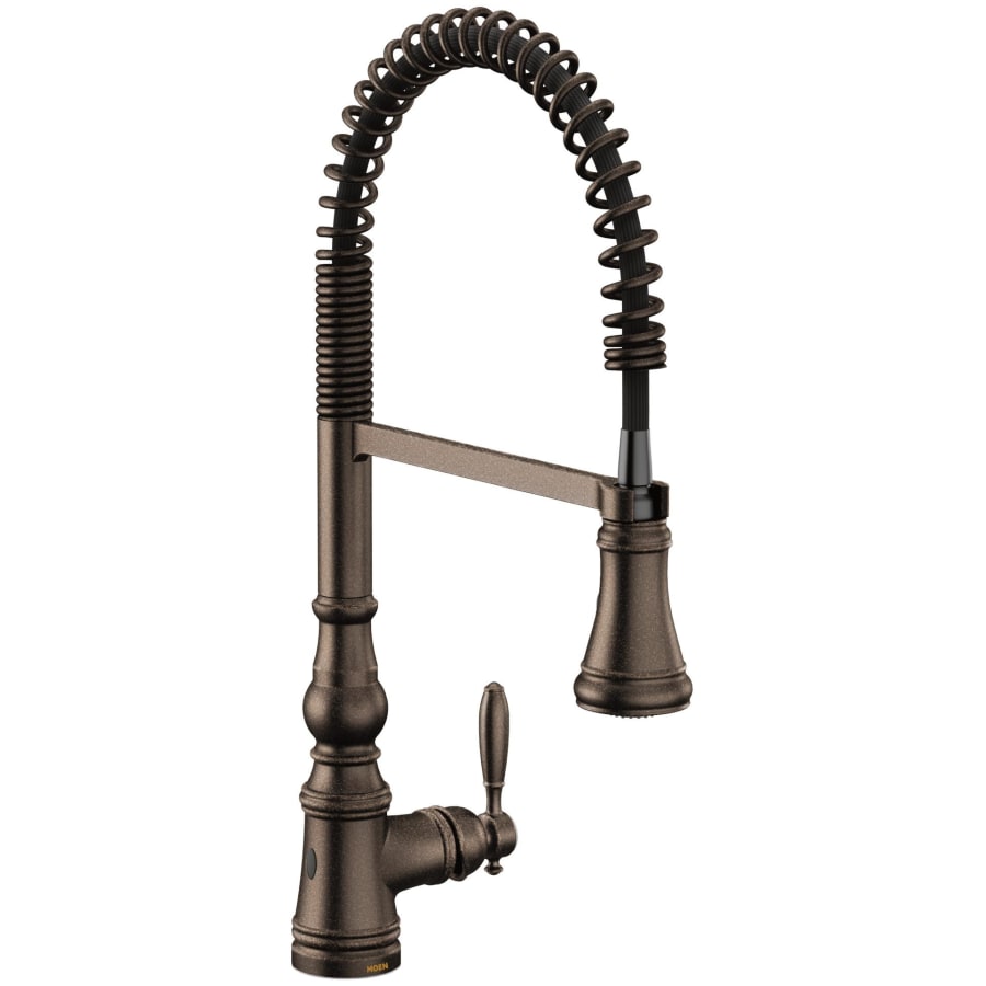 Moen Weymouth 1.5 GPM Single Hole Pre-Rinse Pull Down Kitchen Faucet with PowerClean, Reflex, Duralock, and MotionSense Wave Technologies