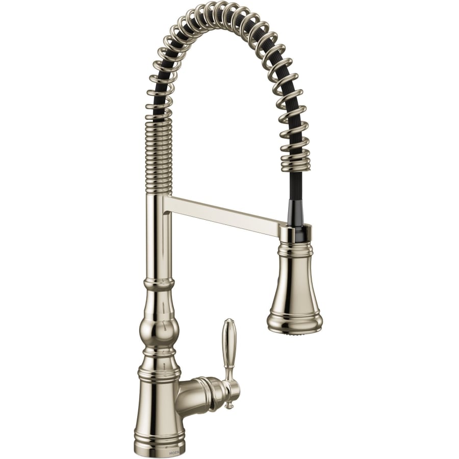 Moen Weymouth 1.5 GPM Single Hole Pre-Rinse Pull Down Kitchen Faucet with Power Boost
