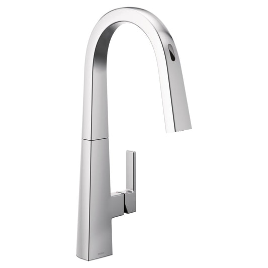 Moen Nio 1.5 GPM Single Hole Pull Down Smart Kitchen Faucet with Motion Control and Voice Activation - Includes Escutcheon