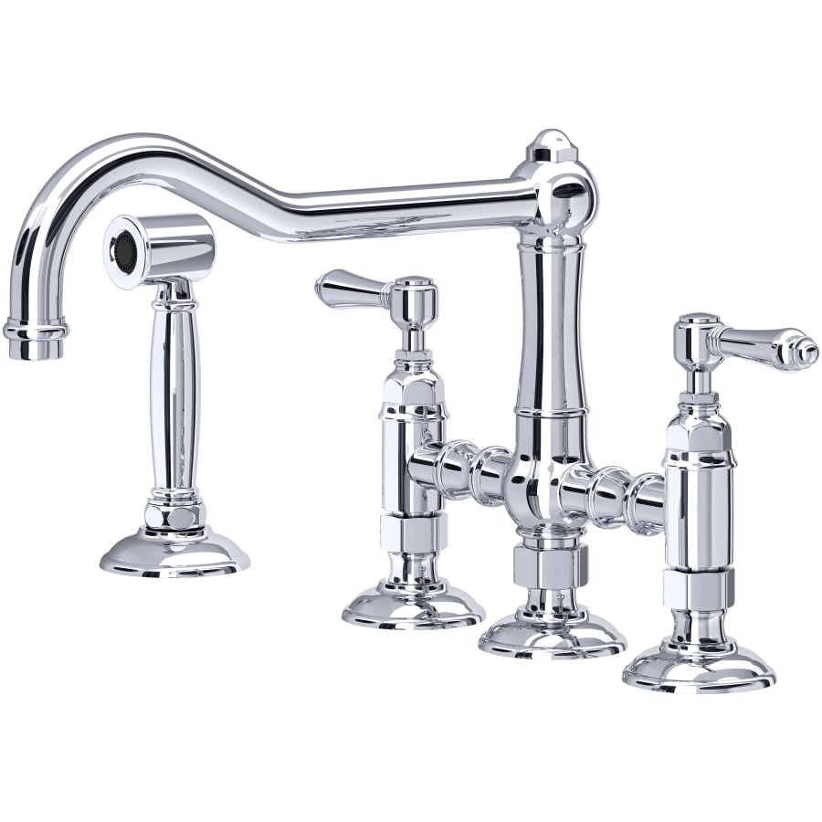 Rohl Acqui 1.5 GPM Widespread Bridge Kitchen Faucet - Includes Side Spray