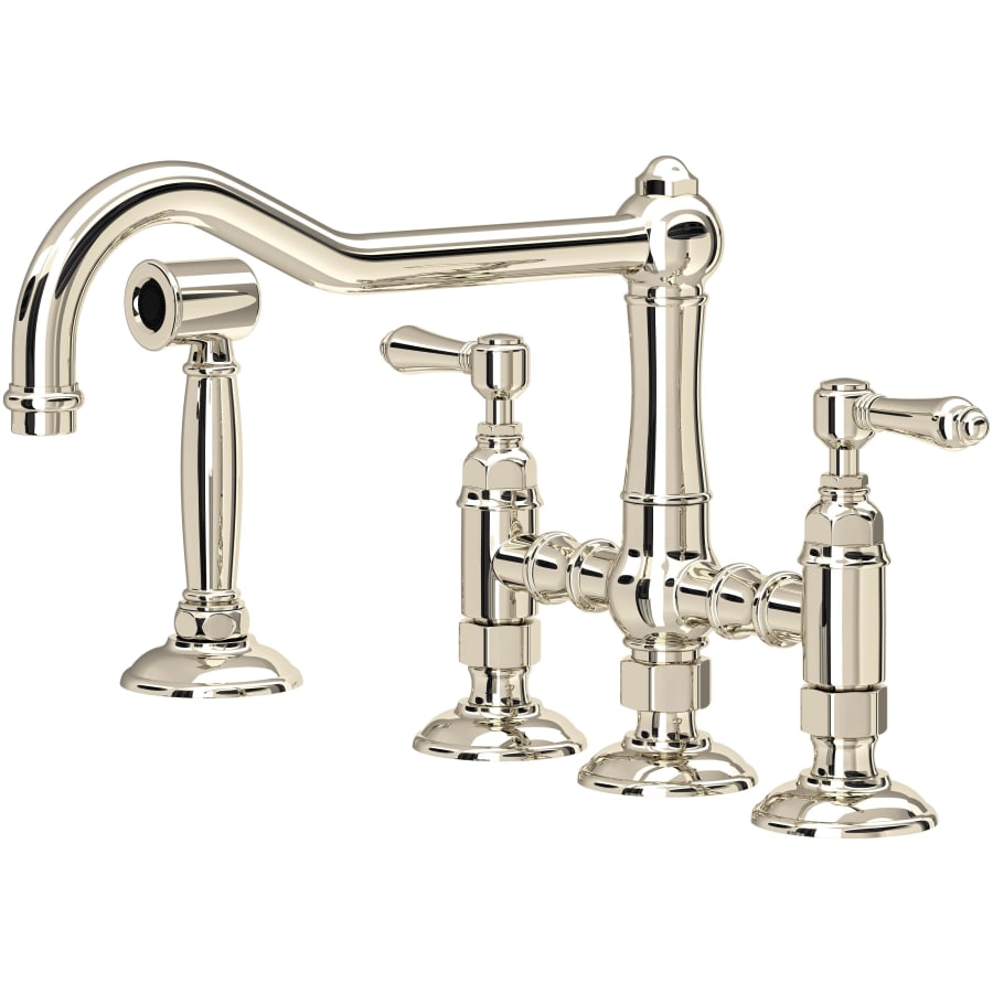 Rohl Acqui 1.5 GPM Widespread Bridge Kitchen Faucet - Includes Side Spray