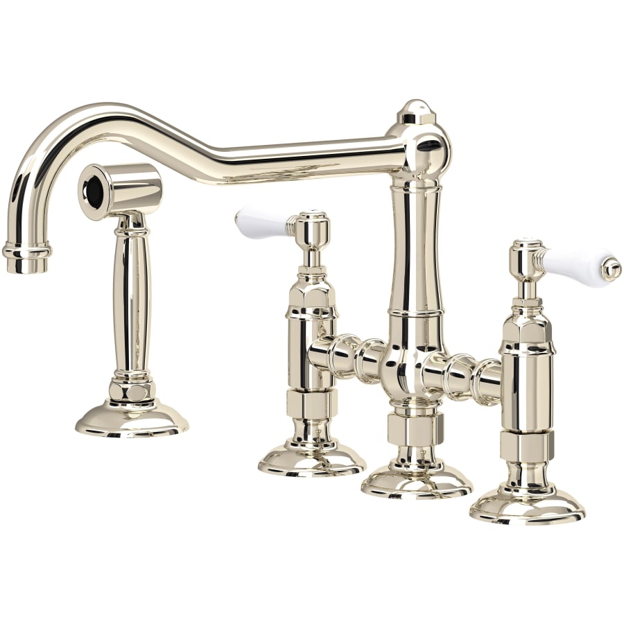 Rohl Acqui 1.5 GPM Widespread Bridge Kitchen Faucet - Includes Side Spray
