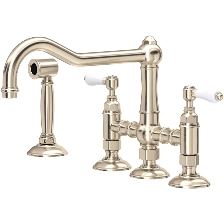 Rohl Acqui 1.5 GPM Widespread Bridge Kitchen Faucet - Includes Side Spray