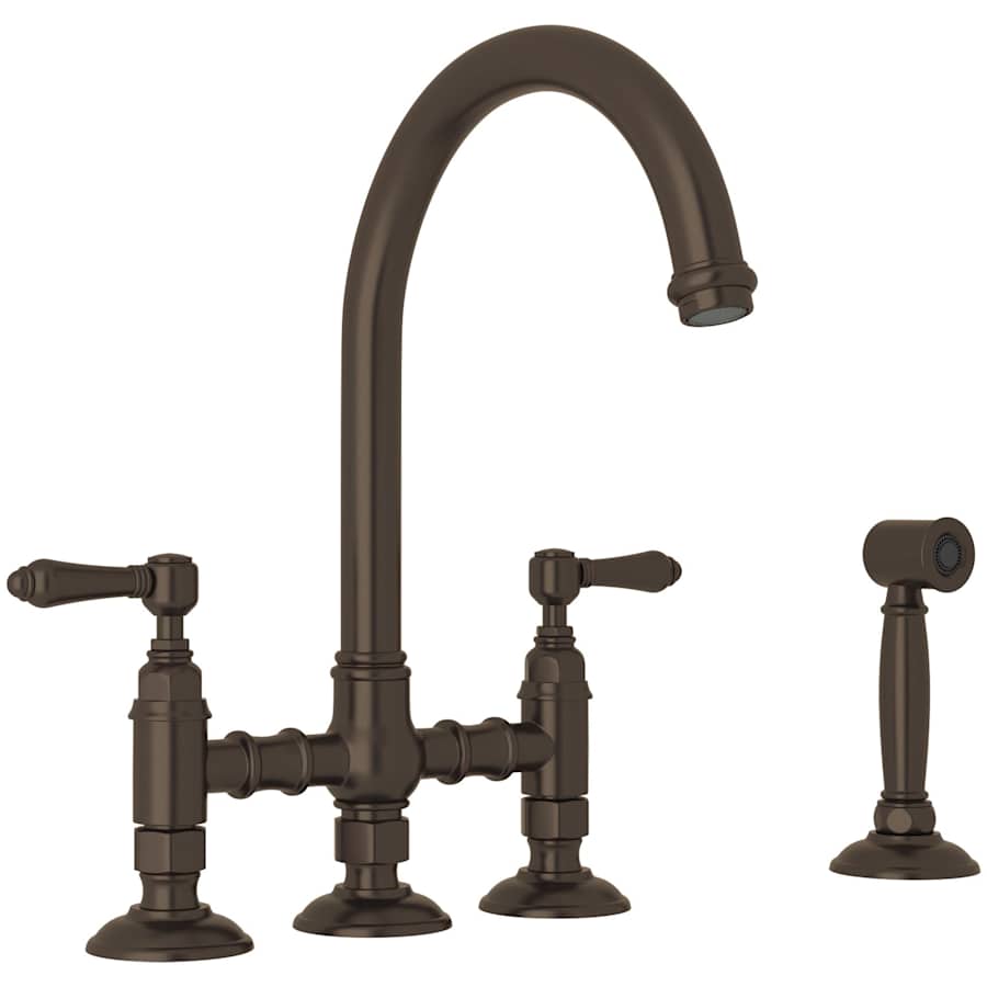 Rohl San Julio 1.5 GPM Widespread Bridge Kitchen Faucet - Includes Side Spray