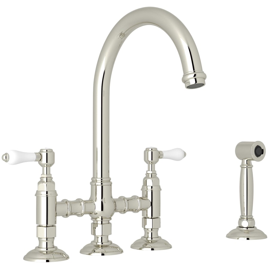Rohl San Julio 1.5 GPM Widespread Bridge Kitchen Faucet - Includes Side Spray