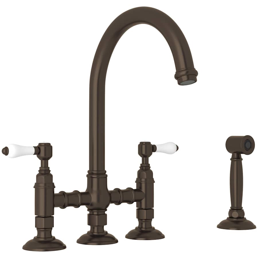 Rohl San Julio 1.5 GPM Widespread Bridge Kitchen Faucet - Includes Side Spray