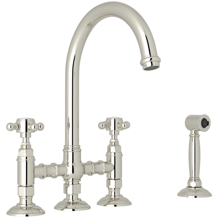Rohl San Julio 1.5 GPM Widespread Bridge Kitchen Faucet - Includes Side Spray