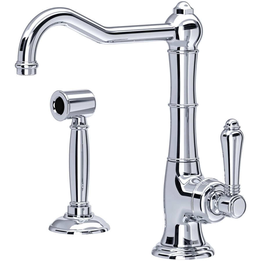 Rohl Acqui¬Æ 1.8 GPM Deck Mounted Single Hole Faucet with Single Lever Brass Handle - Includes Sidespray