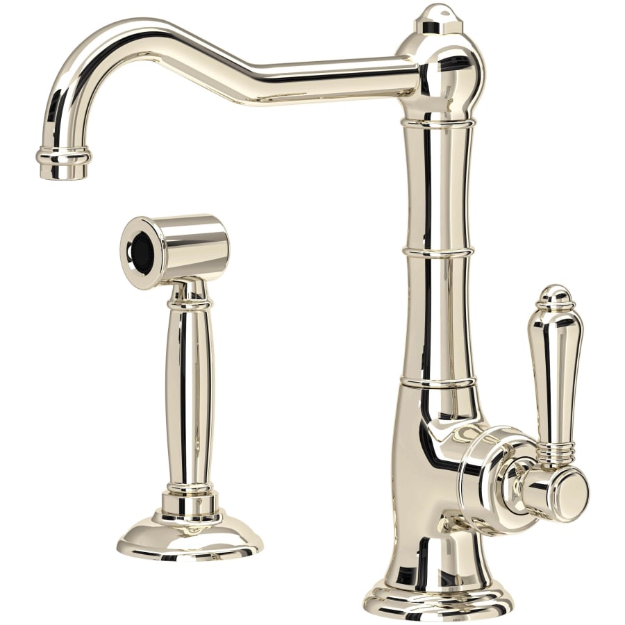 Rohl Acqui¬Æ 1.8 GPM Deck Mounted Single Hole Faucet with Single Lever Brass Handle - Includes Sidespray