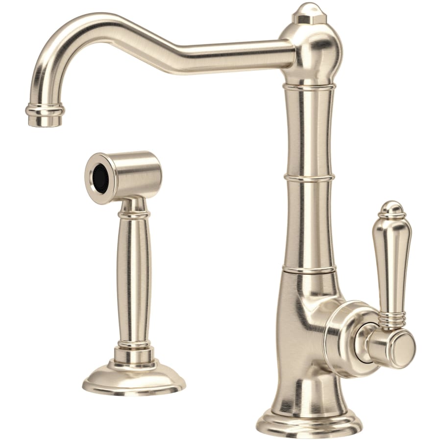 Rohl Acqui¬Æ 1.8 GPM Deck Mounted Single Hole Faucet with Single Lever Brass Handle - Includes Sidespray