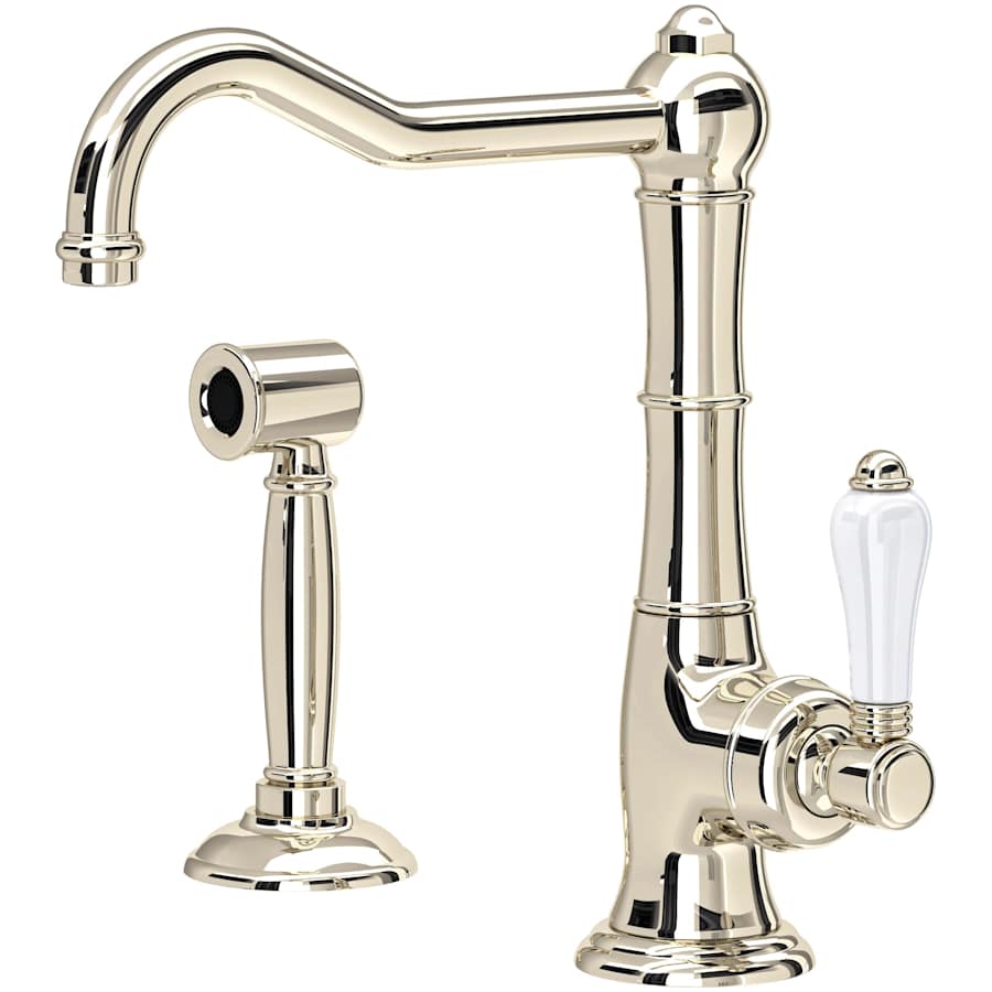Rohl Acqui¬Æ 1.8 GPM Deck Mounted Single Hole Faucet with Single Lever Handle - Includes Sidespray